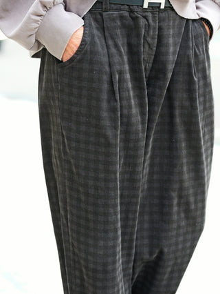 OFF#DLY Karo Pant black/taupe