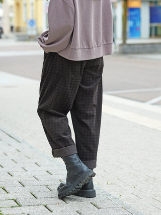 OFF#DLY Karo Pant black/taupe