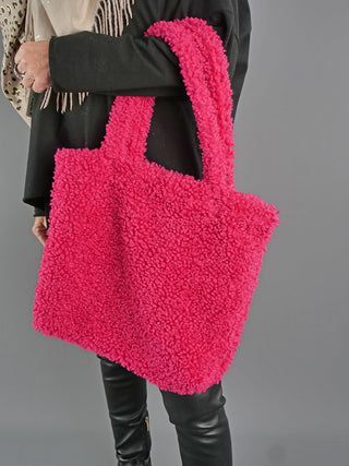 OFF#DLY Tote Bag Teddy fuchsia
