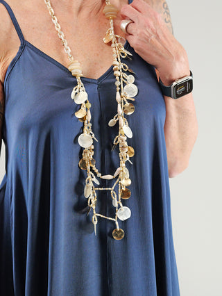 OFF#DLY Kette Elba beige/gold
