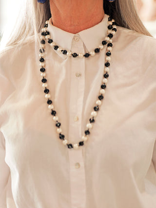 OFF#DLY Perlenkette black&white
