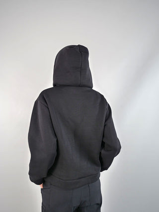 OFF#DLY Boxy Hooded black
