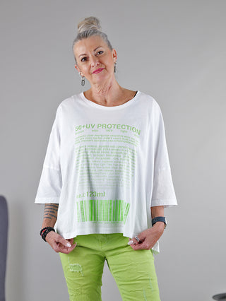 Rundholz T-Shirt Lime Print 3370510