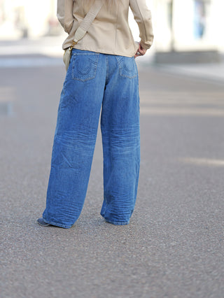 True Religion Mandy Wide Leg Blue Denim