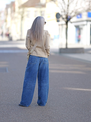 True Religion Mandy Wide Leg Blue Denim